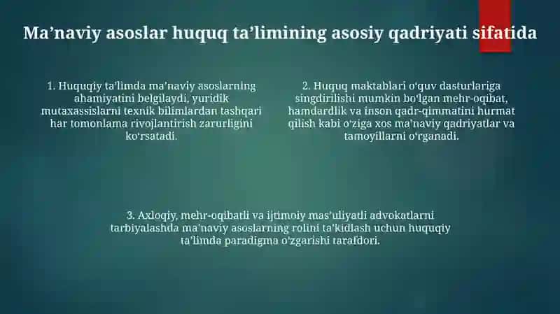 Ma'naviy Asoslari Va Huquq Ta'limi Bakalavriyat Ta'lim Yo'nalishida 3