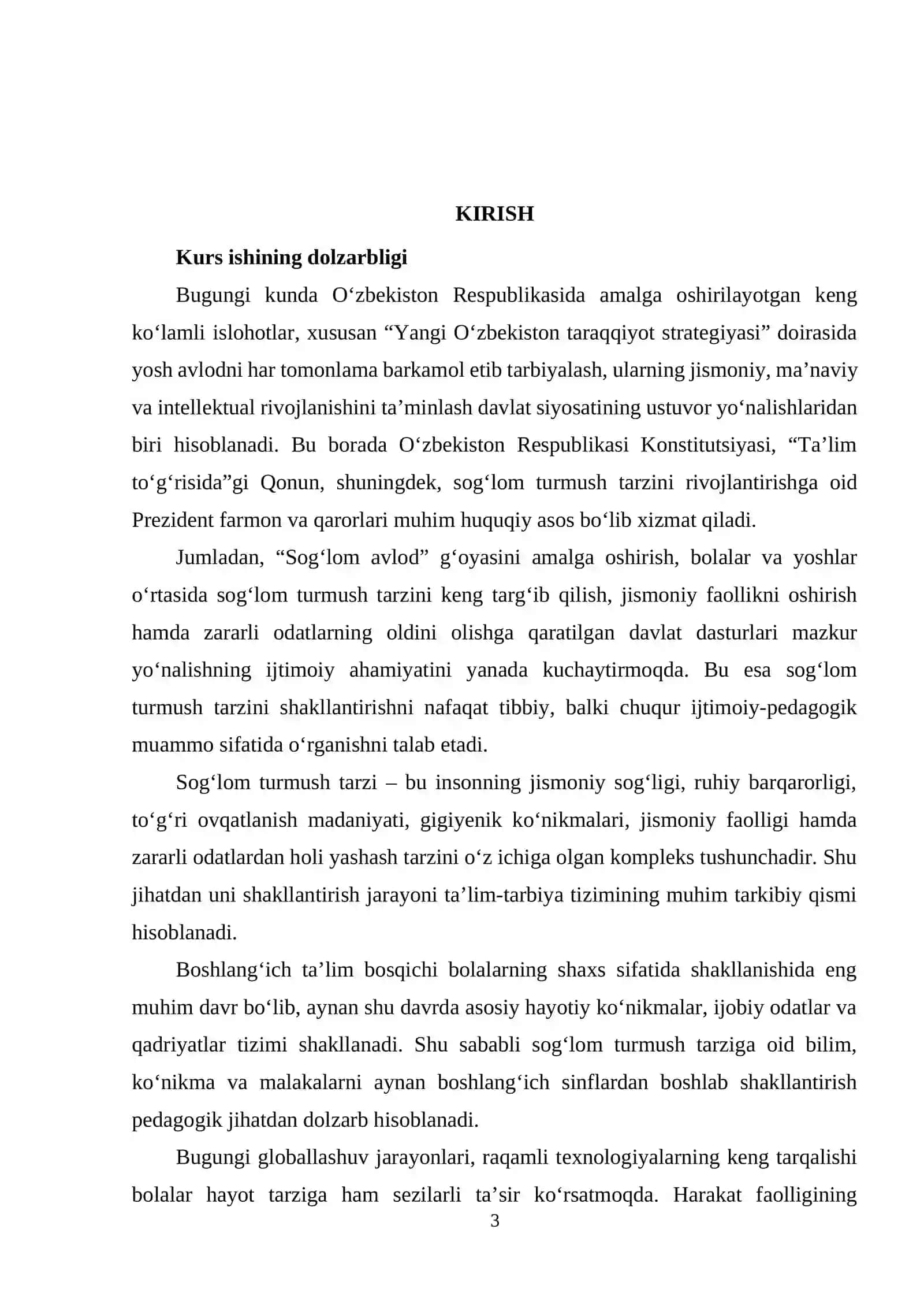 BOLALARDA SOGʻLOM TURMUSH TARZINI RIVOJLANTIRISH IJTIMOIY-PEDAGOGIK MUAMMO SIFATIDA 3