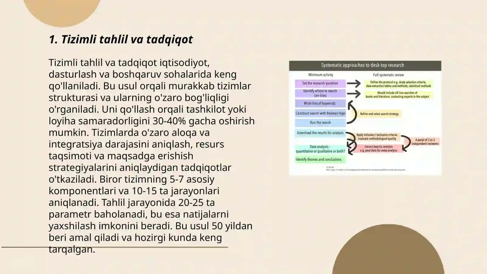 Tizimli Tahlil va Tadqiqot 3