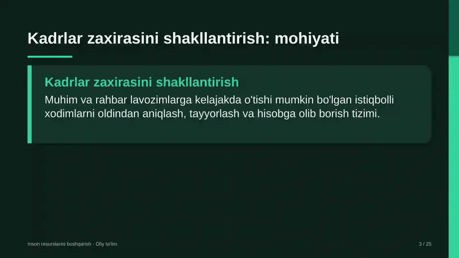 Madaniyat va istirohat bog'larida kadrlar zaxirasini shakllantirish 3