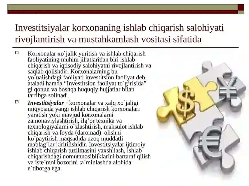 KORXONANING INVESTISION FAOLIYATI 3