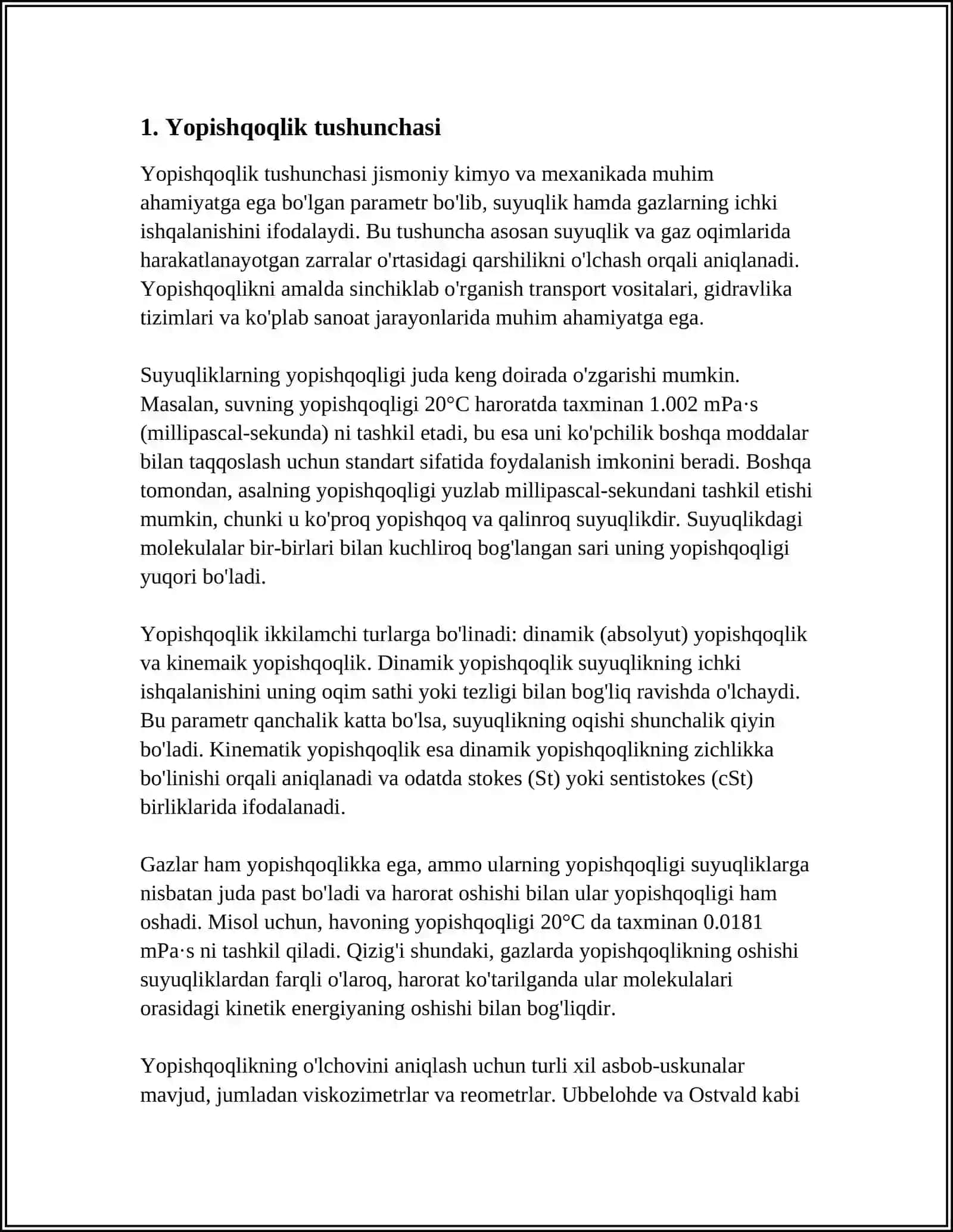 Yopishqoq va suyuqlik gidrodinamikasi 3