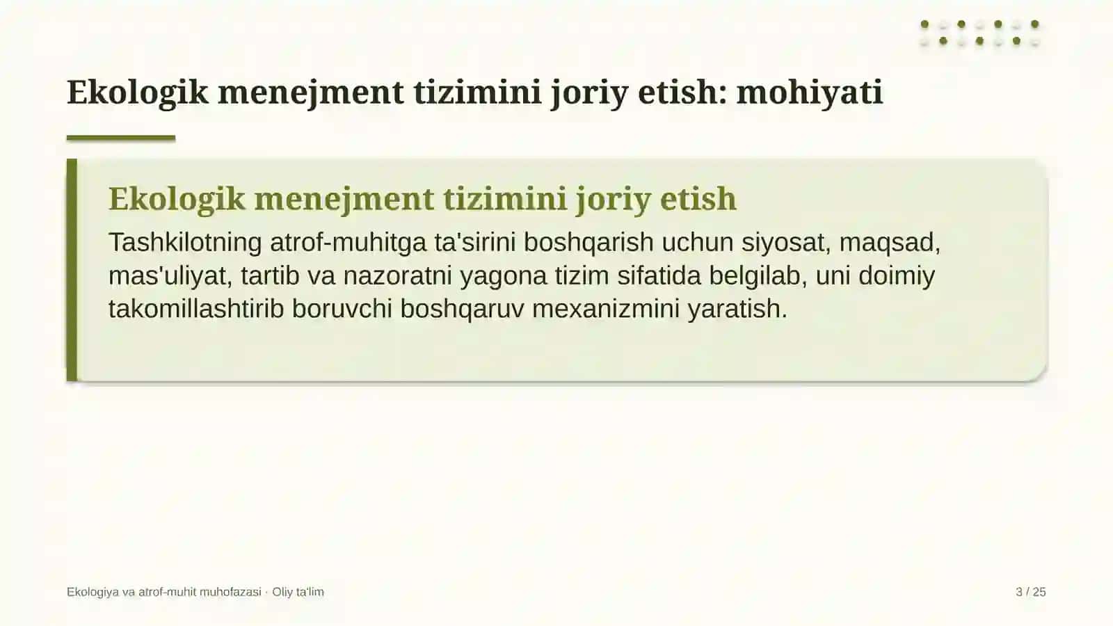Yuk tashish kompaniyalarida ekologik menejment tizimini joriy etish 3
