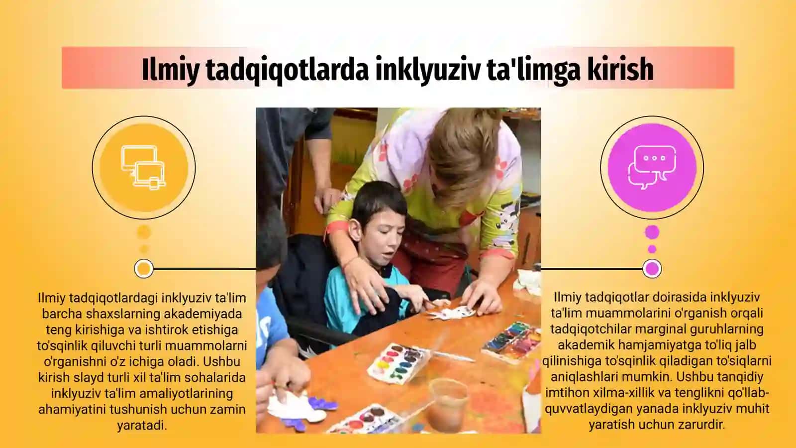 Turli yo'nalishdagi ilmiy tadqiqotlarda inklyuziv ta'lim muammolarini o'rganish 3