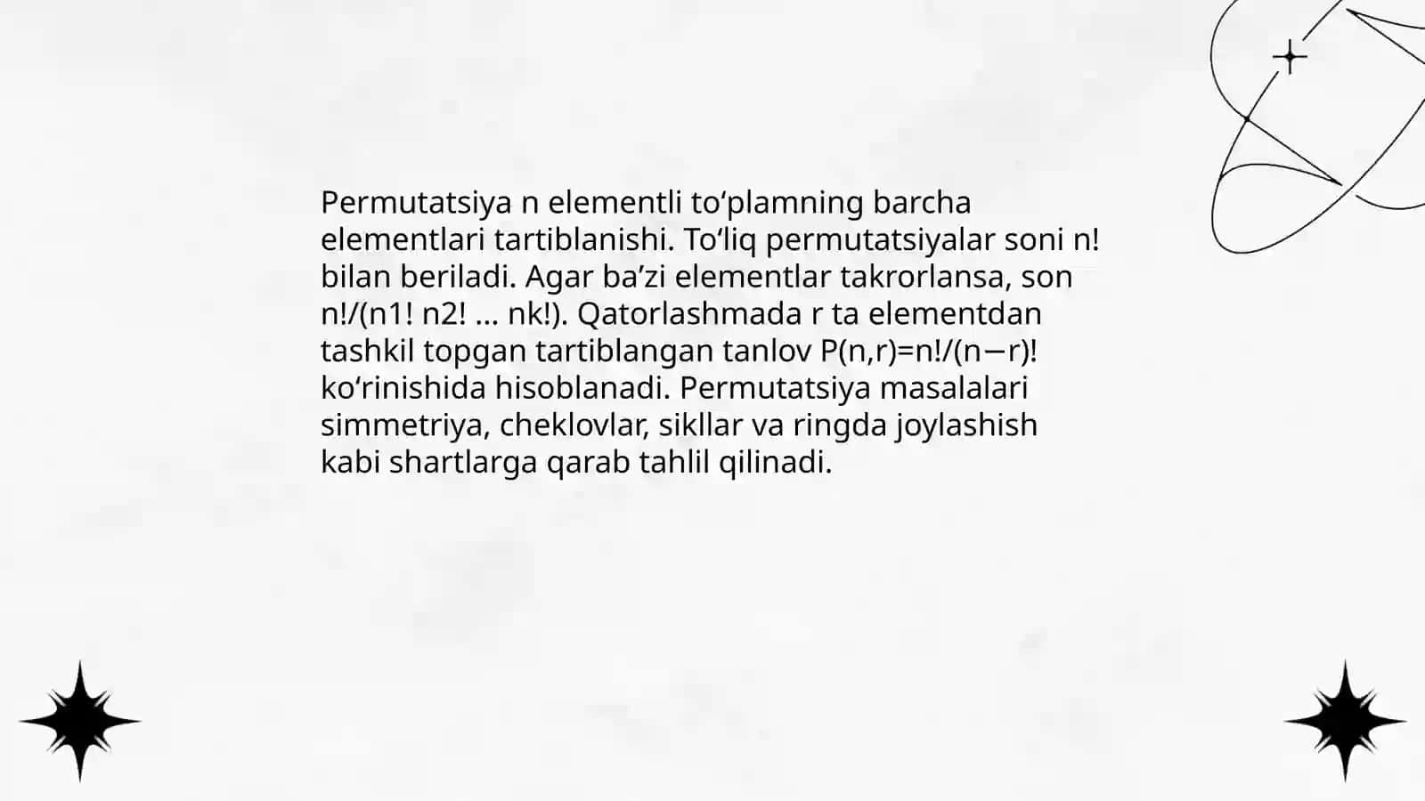 Kombinatorikaga oid masalalar 3
