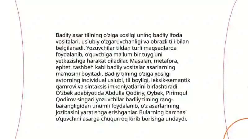 Badiiy asar tili 3