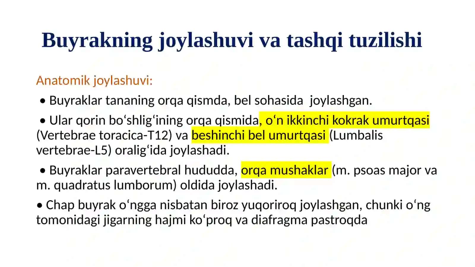 Buyraklar faoliyatining boshqarilishi. ichki muxitning tarkibi va xajmi, boshqarishida buyraklarning ahamiyati. Siydik konsentratsiyasi va xujayralararo suyuqlikni boshqarilishi. Fiziologiya 3