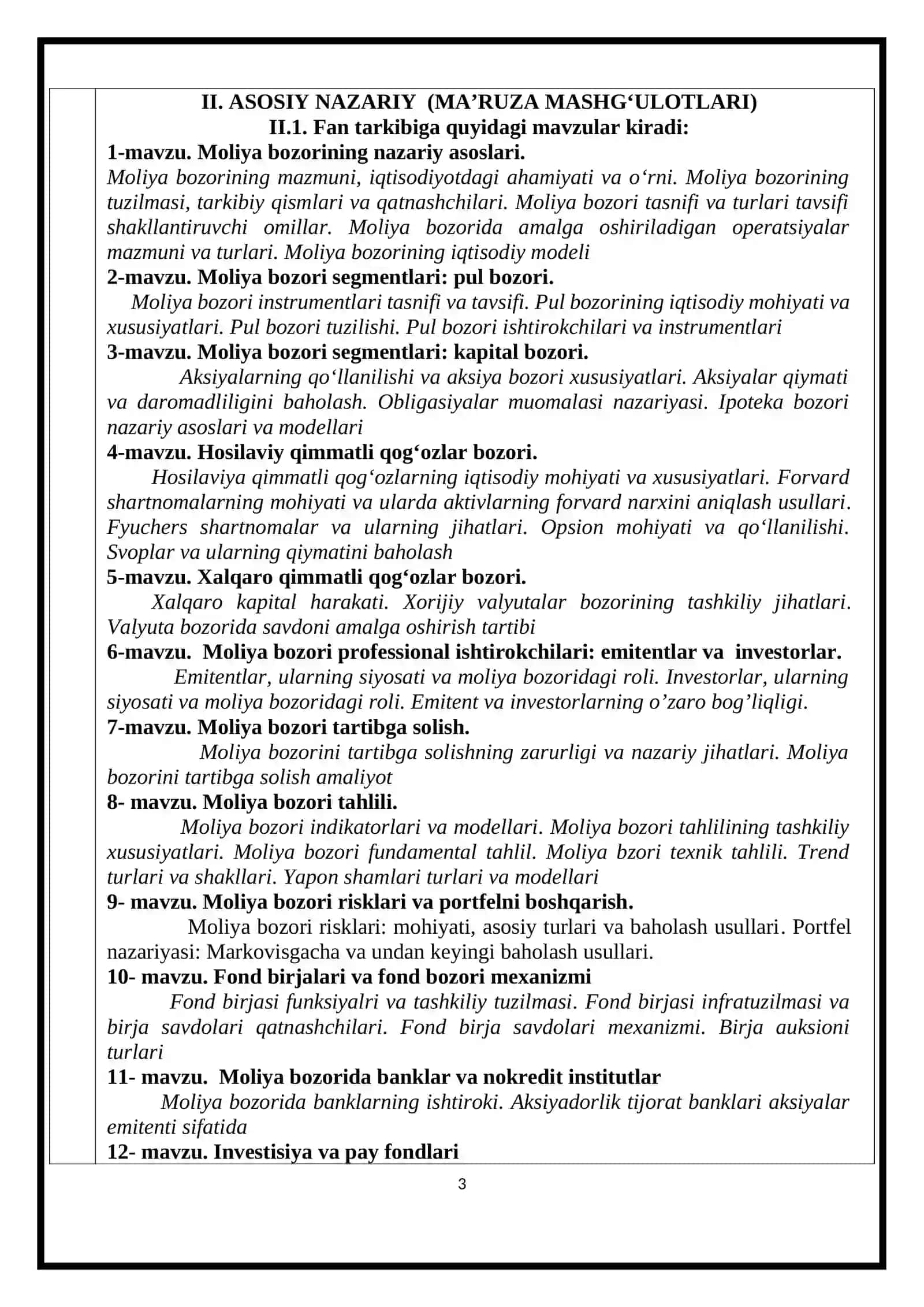 Qimmatli qog‘ozlar, fyucherslar va optsionlar 3