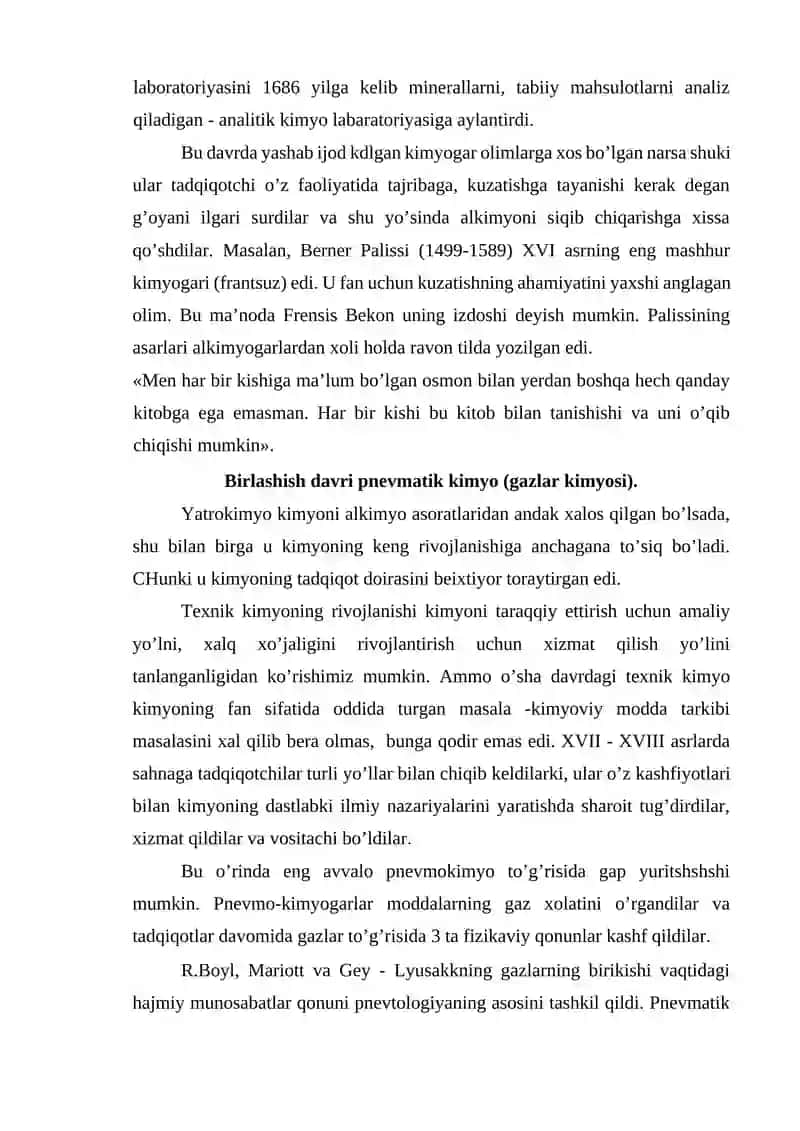 Kimyoviy oqimlarning birlashish davri 3