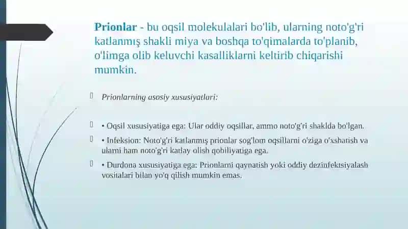 Mikrobiologiya fanining prionlar haqida tushuncha 3