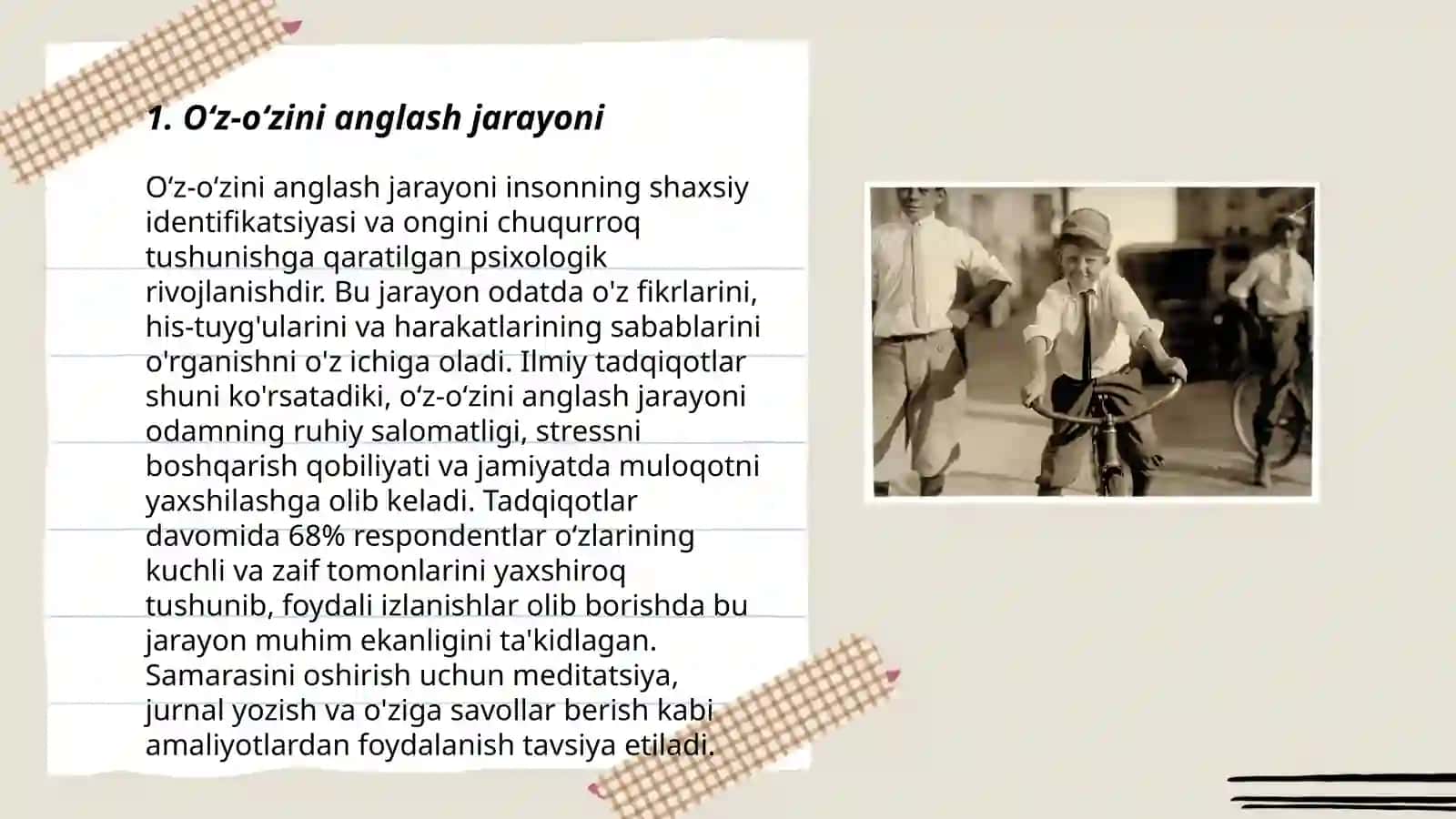 Oʻz-oʻzini anglash jarayoni 3