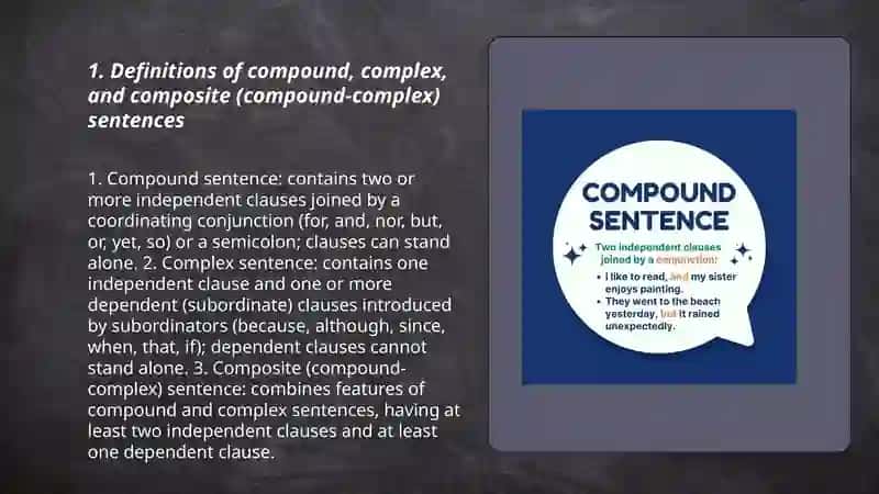 Composite, compound and complex sentences 3