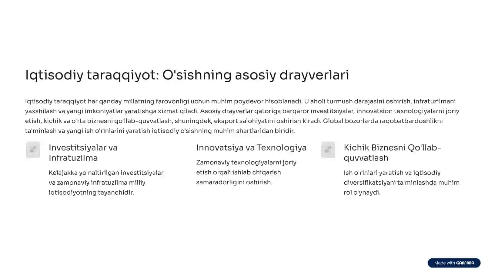 Milliy taraqqiyotning iqtisodiy va mafkuraviy uyg'unligi Integratsiyalashgan yondashuv 3