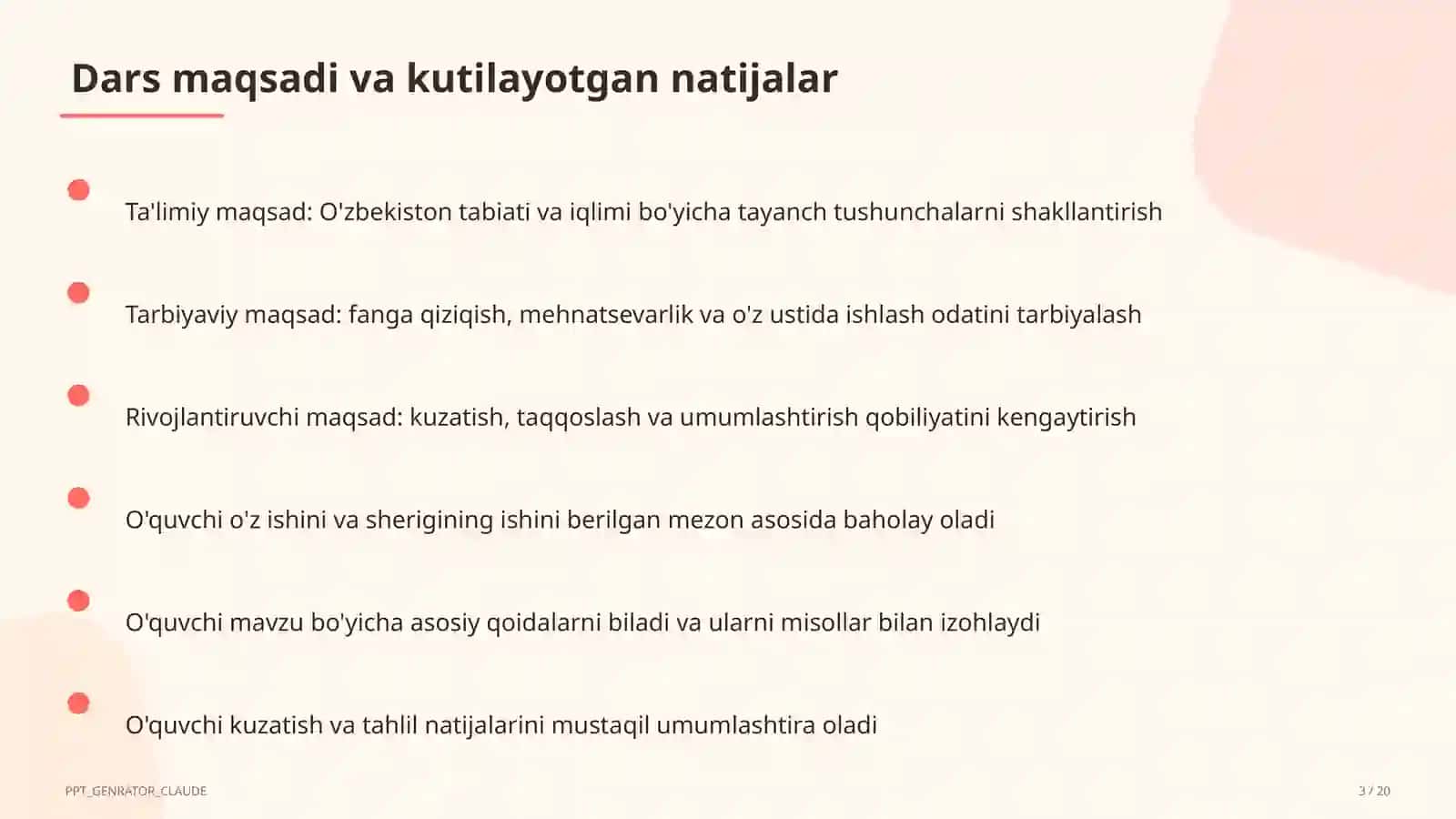 O'zbekiston tabiati va iqlimi (4-sinf) 3