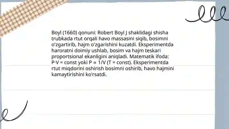 Kimyoning gaz qonunlarini yaratilishi borasidagi izlanishlar 3