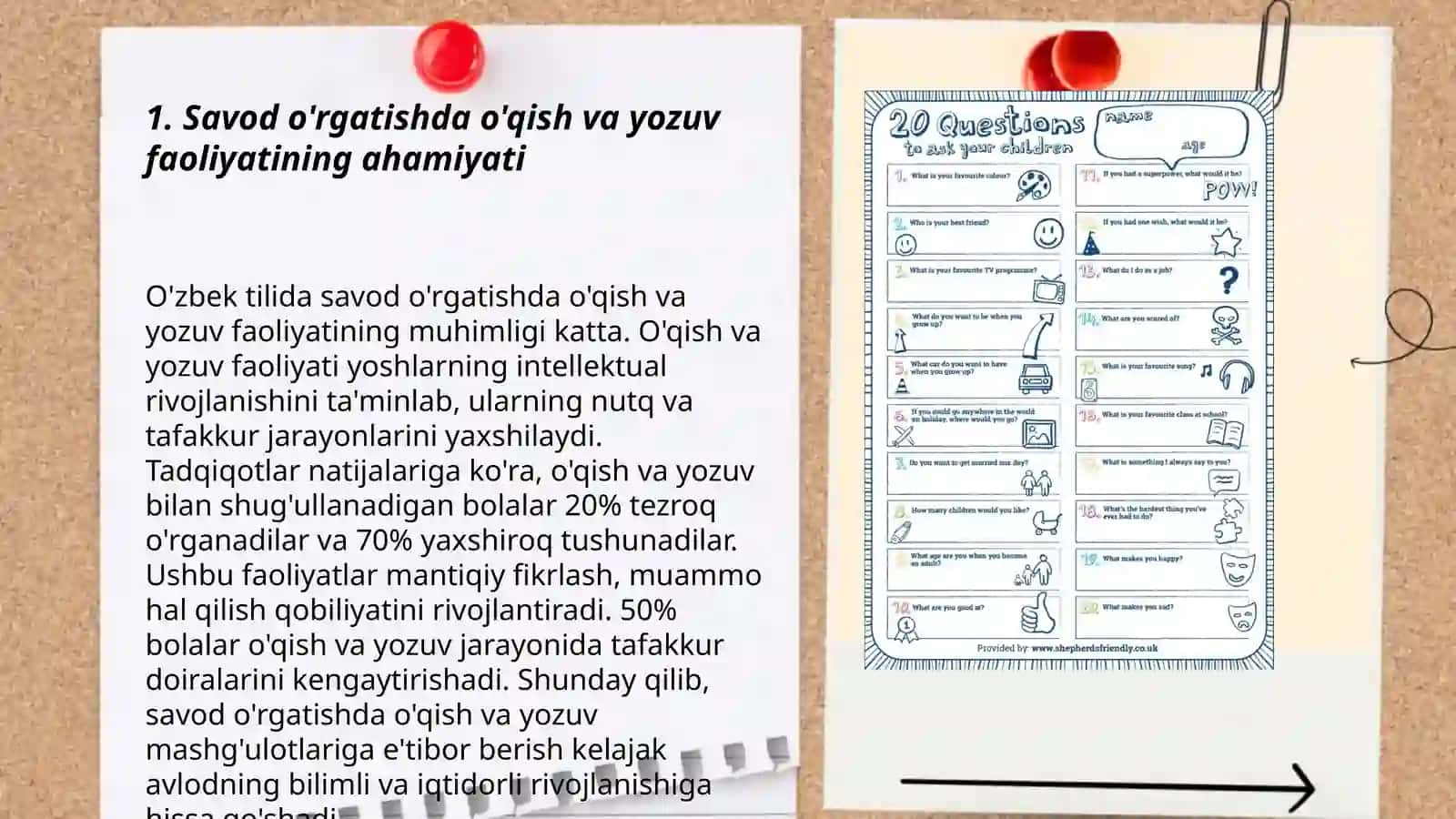 Savod o'rgatish davrida o'qish va yozuv faoliyati bog'liqligi 3