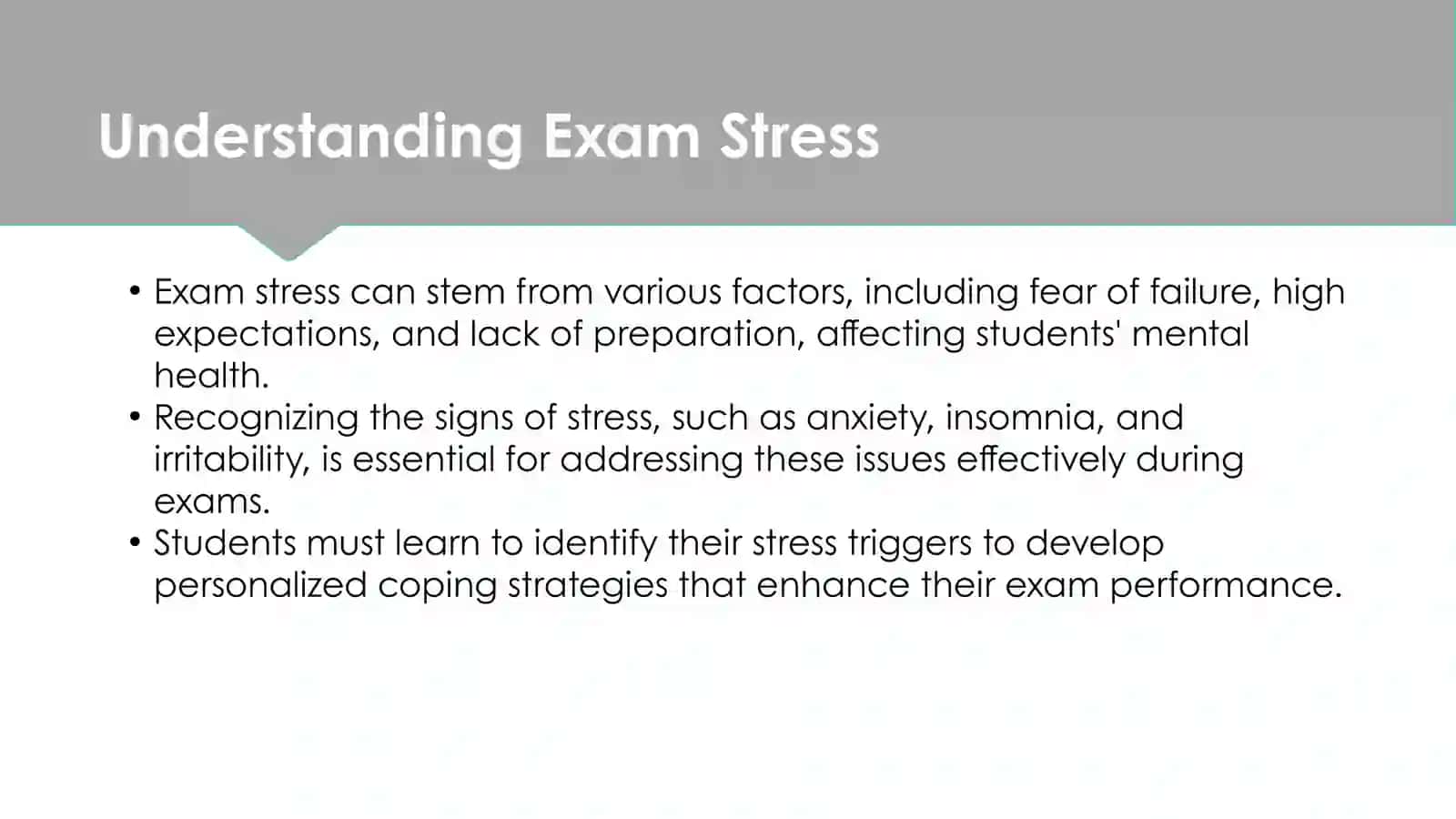 Exam and Test Preparation: Managing Stress 3