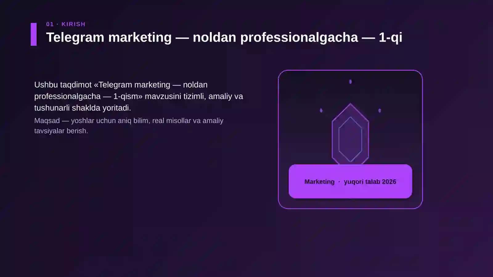 Telegram marketing — noldan professionalgacha — 1-qism 3