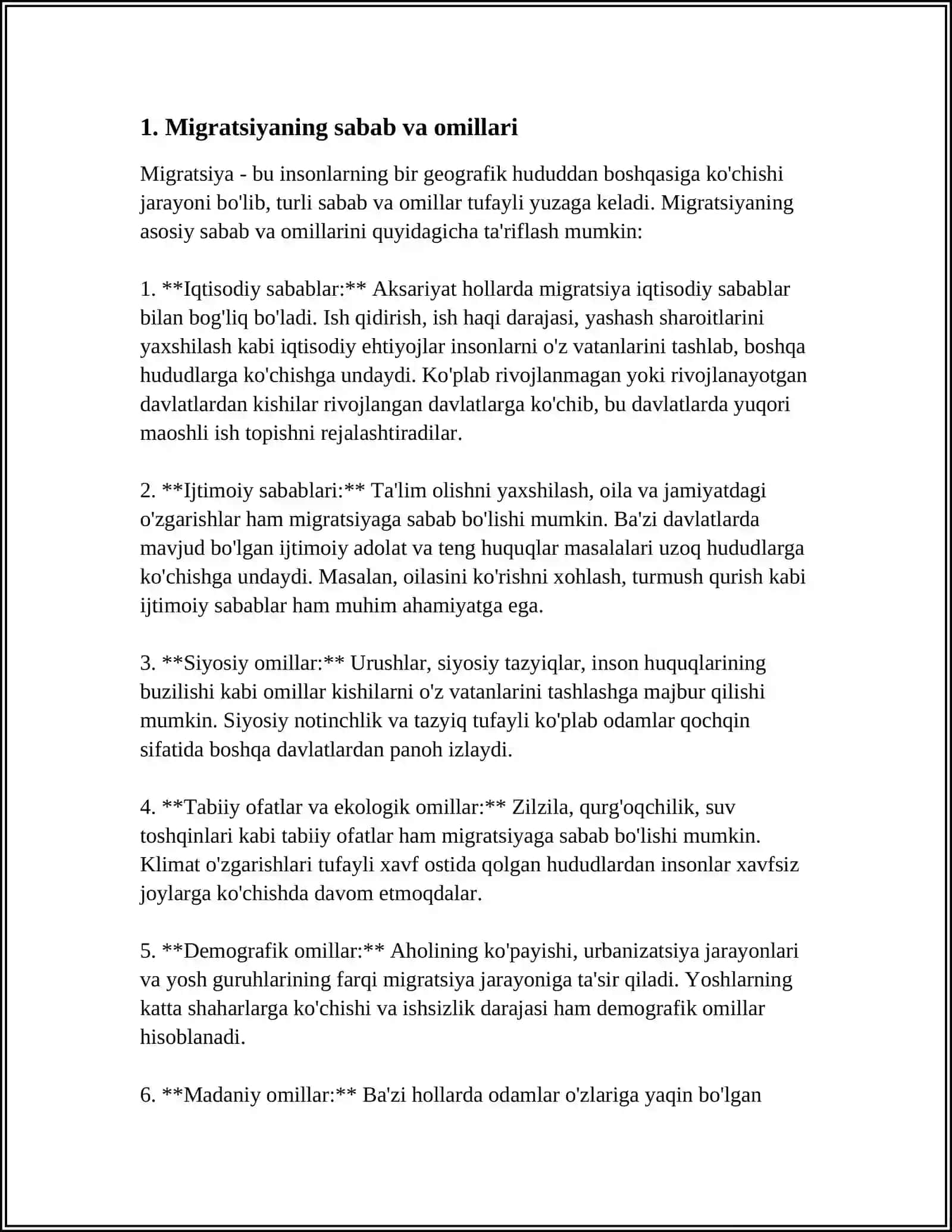 MIGRATSIYA VA QACHOQLAR MUOMMOSI 3