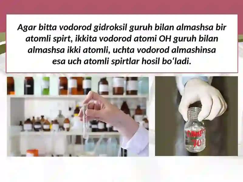 To'yingan bir atomli spirtlar 3
