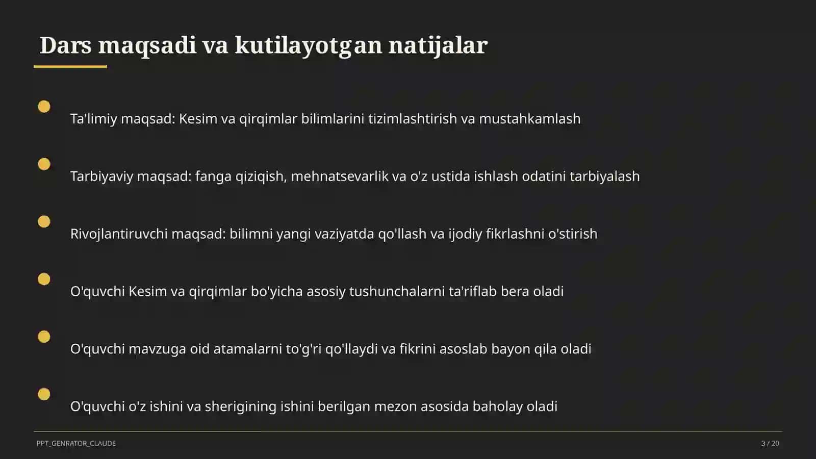 Kesim va qirqimlar (9-sinf) 3