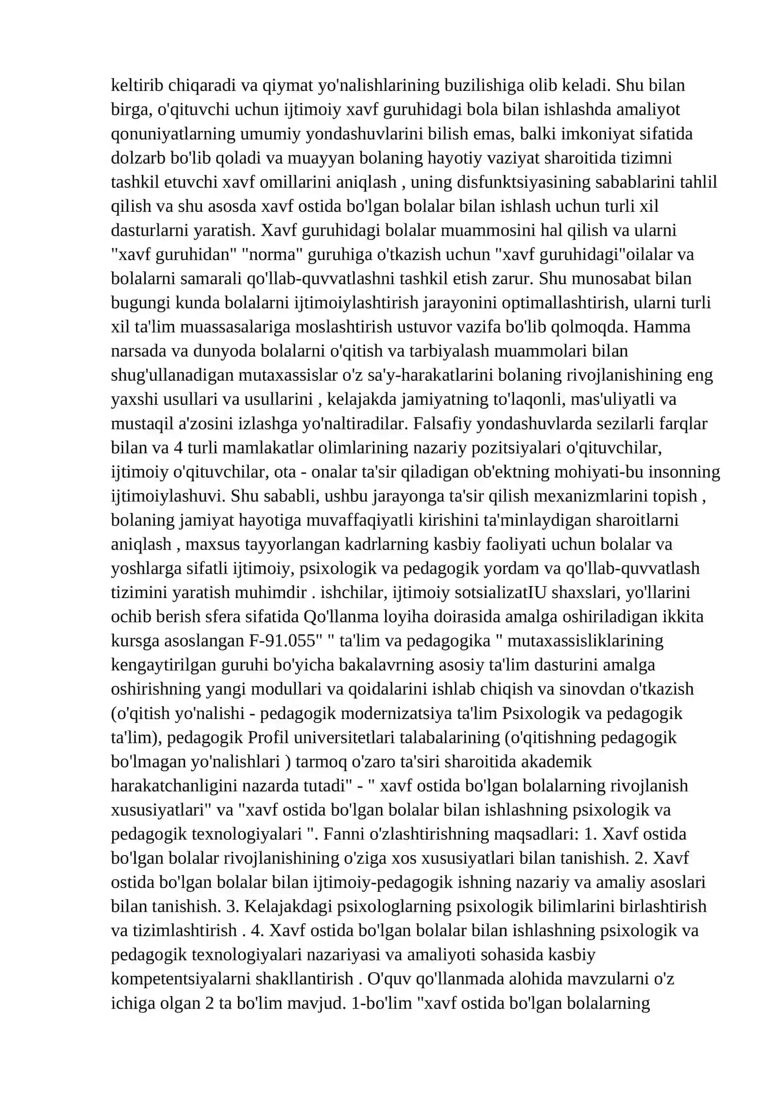 XAVF OSTIDA BO'LGAN BOLALAR: RIVOJLANISH XUSUSIYATLARI, PSIXOLOGIK VA PEDAGOGIK TEXNOLOGIYALAR 3