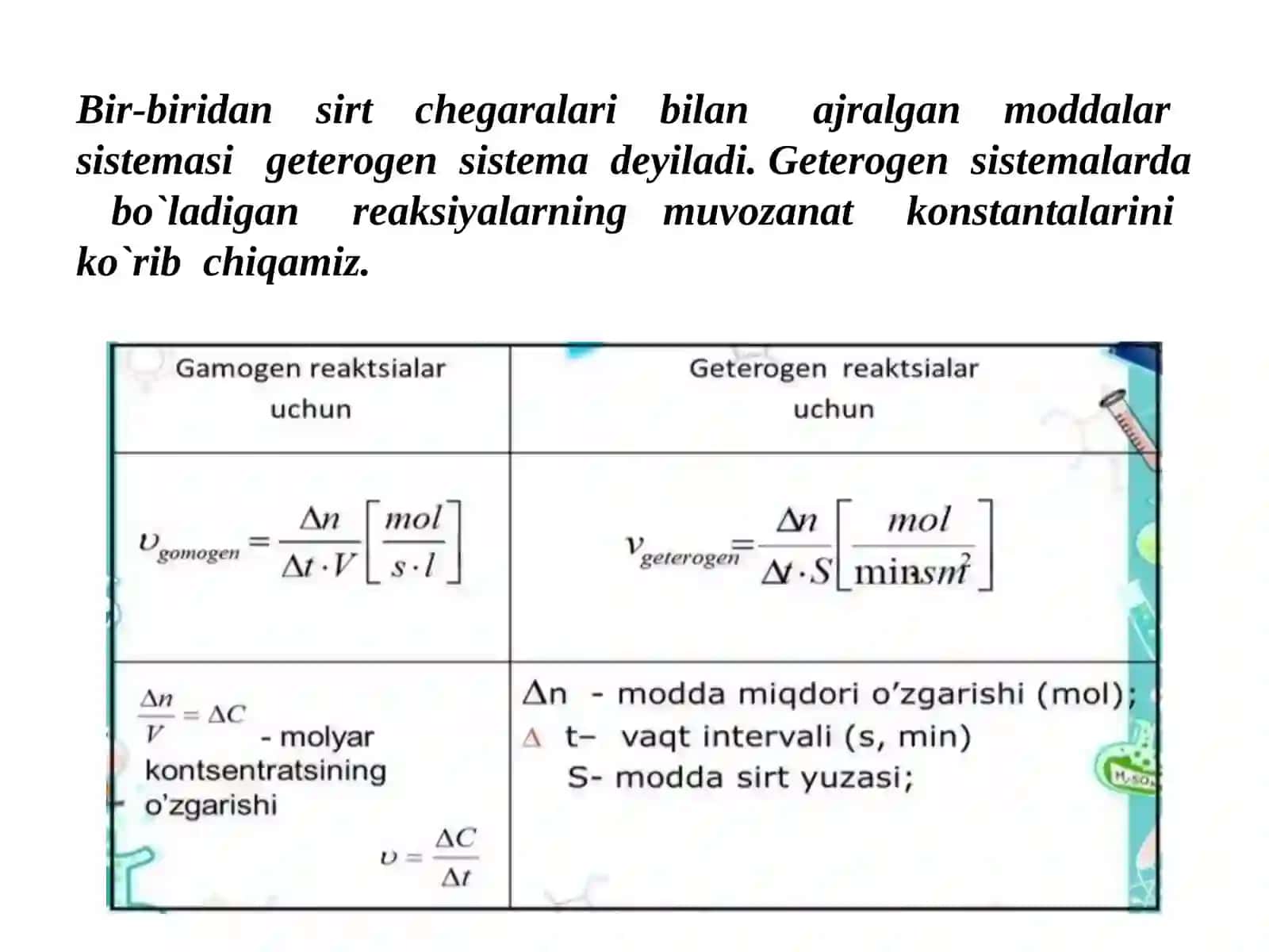 Geterogen  sistemalarda  bo`ladigan  kimyoviy  muvozanatlar 3
