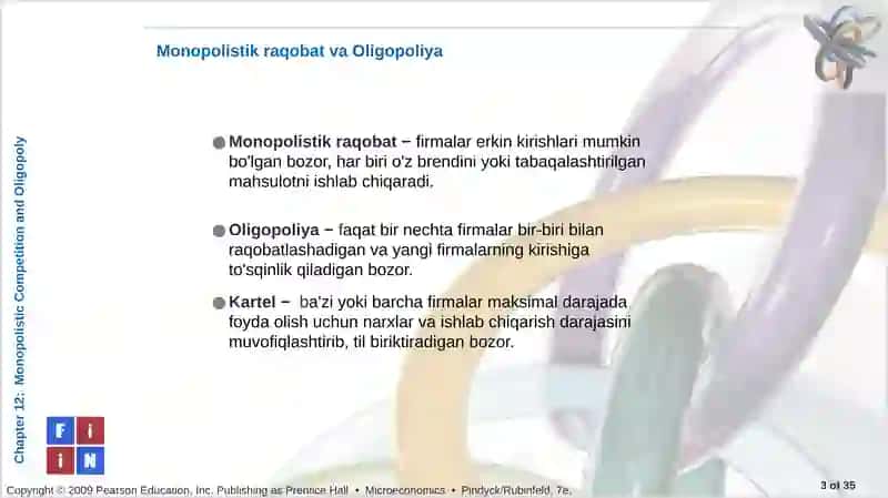 MONOPOLISTIK RAQOBOT VA OLIGOPOLIYA 3