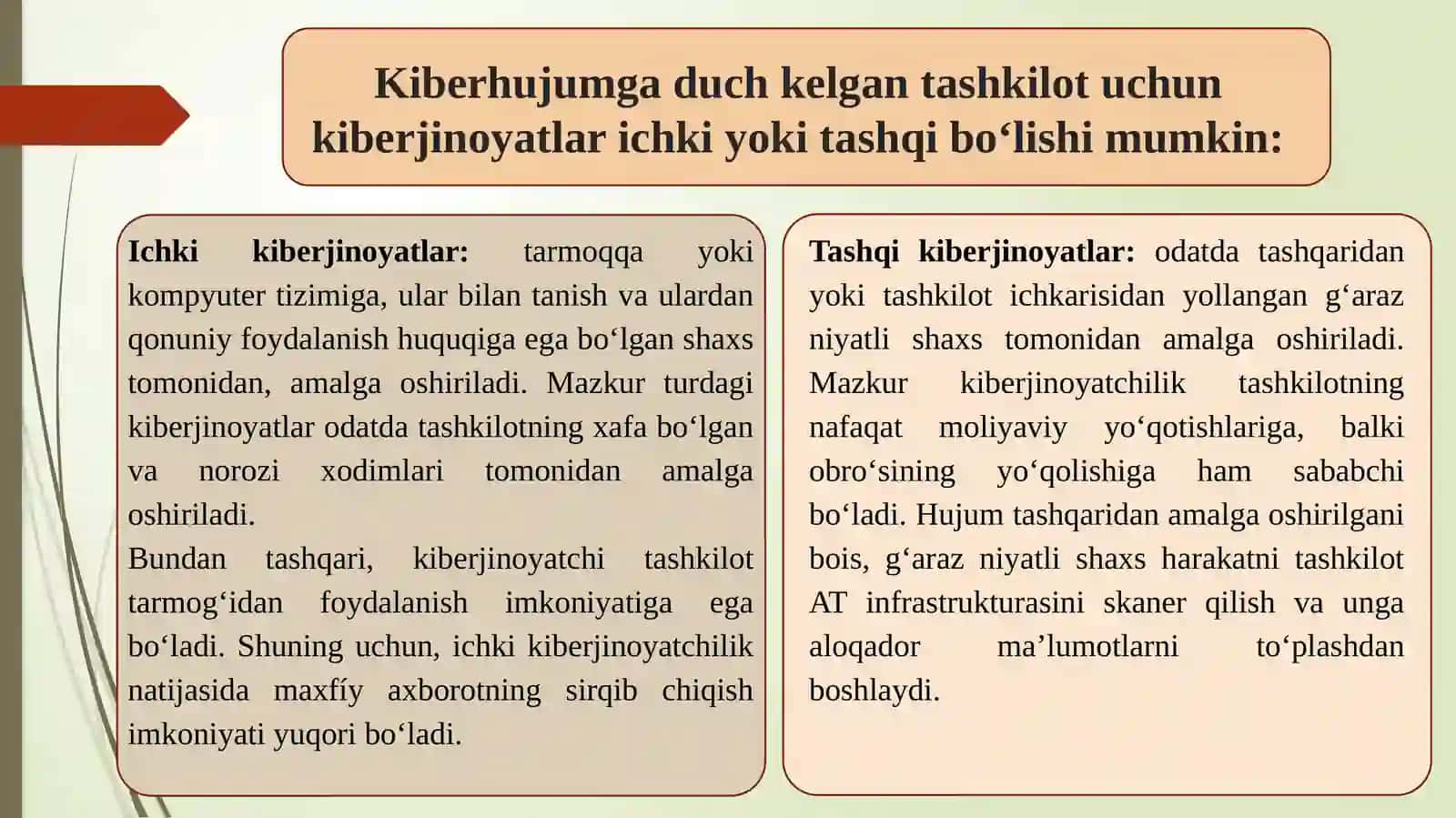 Kiberxavfsizlik asoslari fanidan “Kiberjinoyatchilik, kiberqonunlar va kiberetika" 3