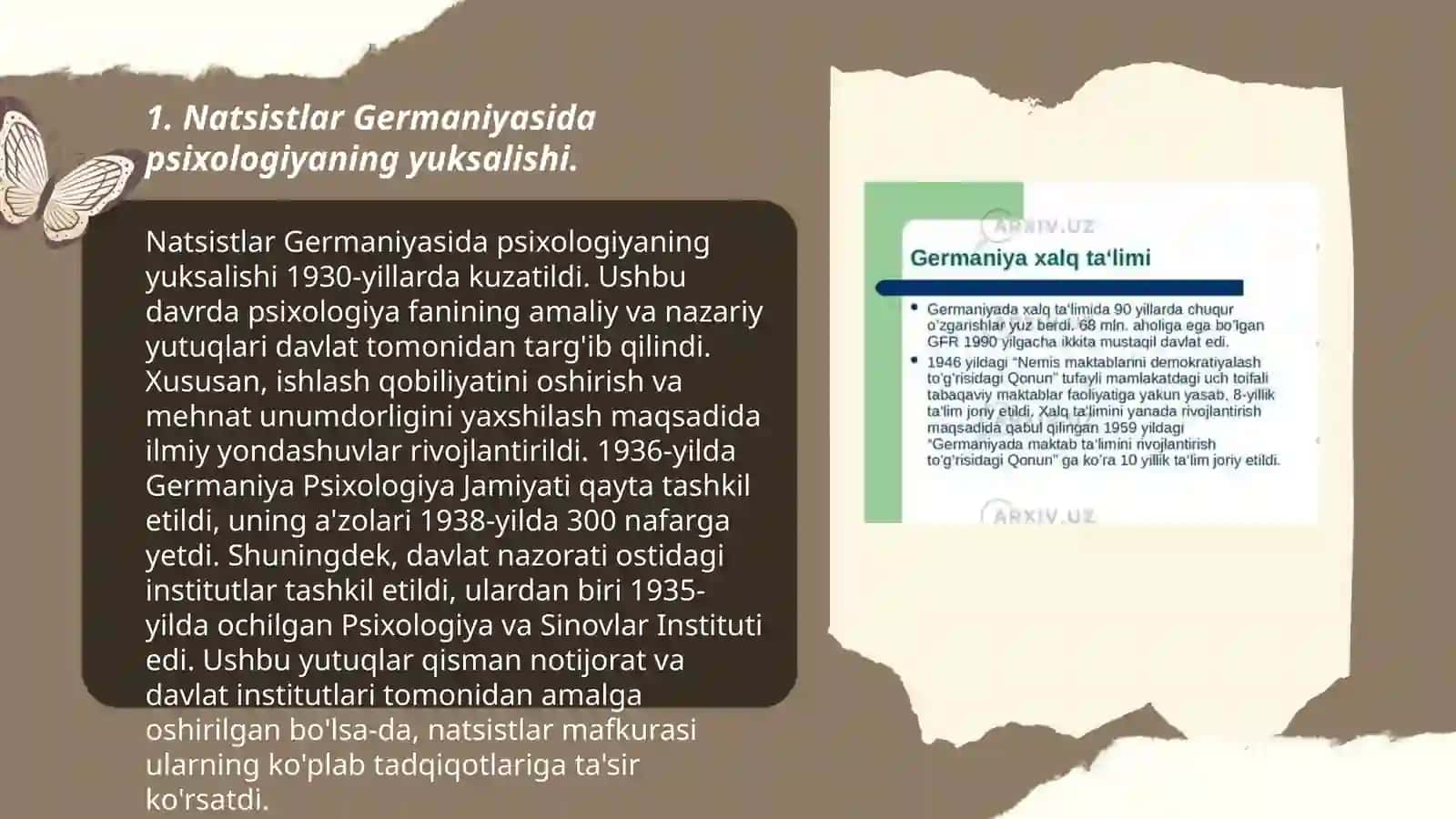 Natsistlar Germaniyasida psixologiyaning yuksalishi 3