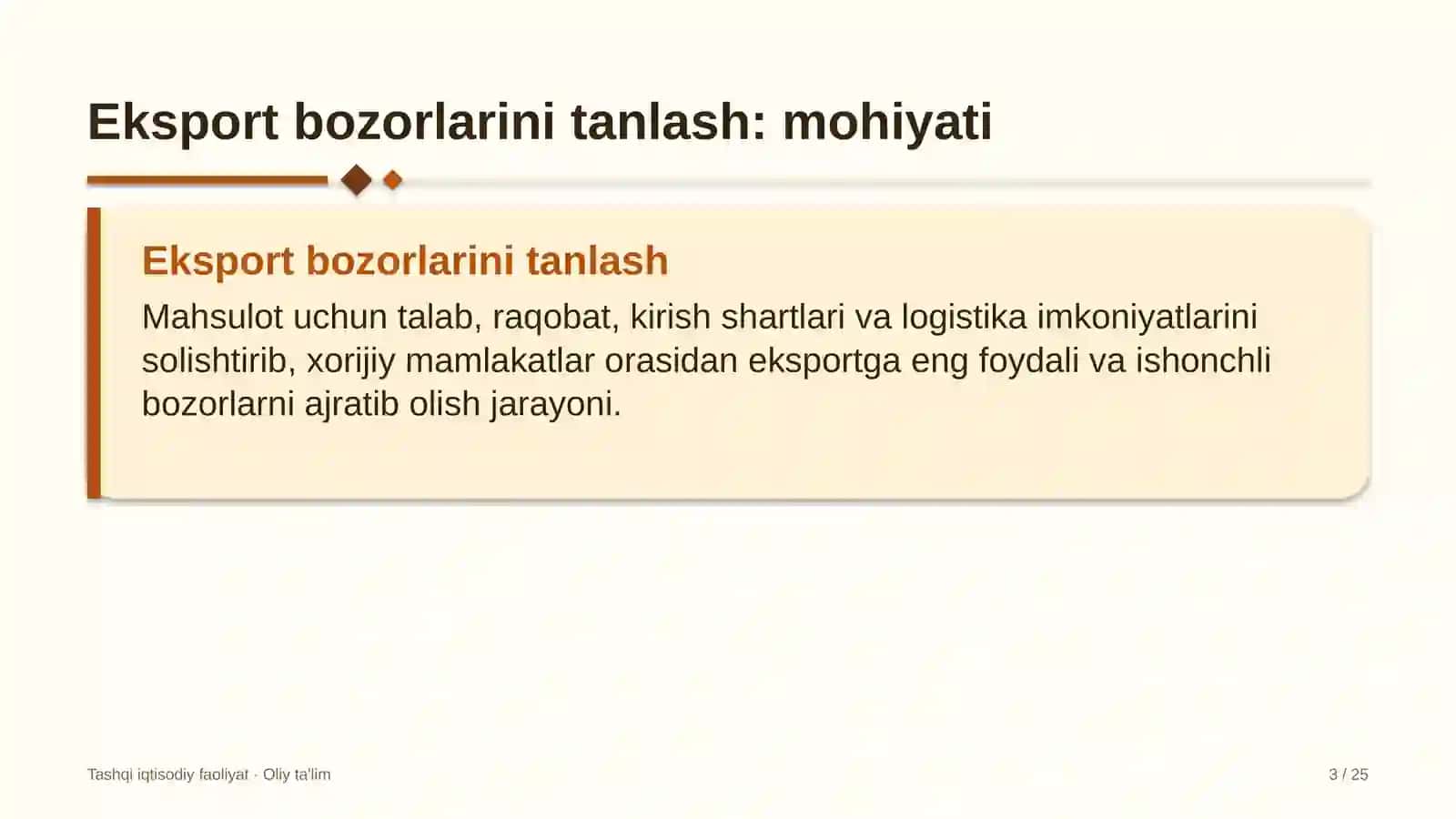 Avtomaktablarda eksport bozorlarini tanlash 3