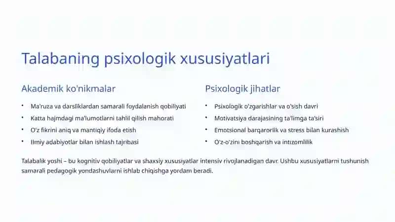 Talabalik Davrining Pedagogik Xususiyatlari 3