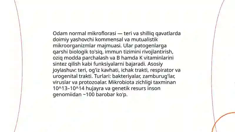Odamlarning normal mikroflorasi 3