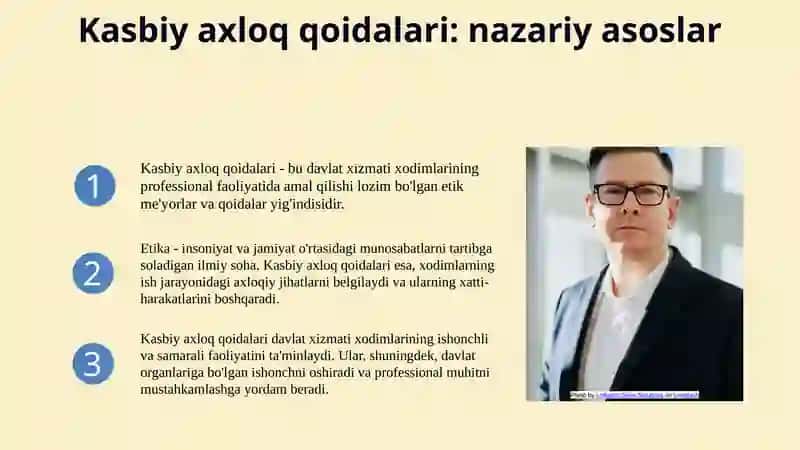 Davlat xizmati xodimlarining kasbiy odob-axloq qoidalari: nazariy va amaliy jihatlar 3