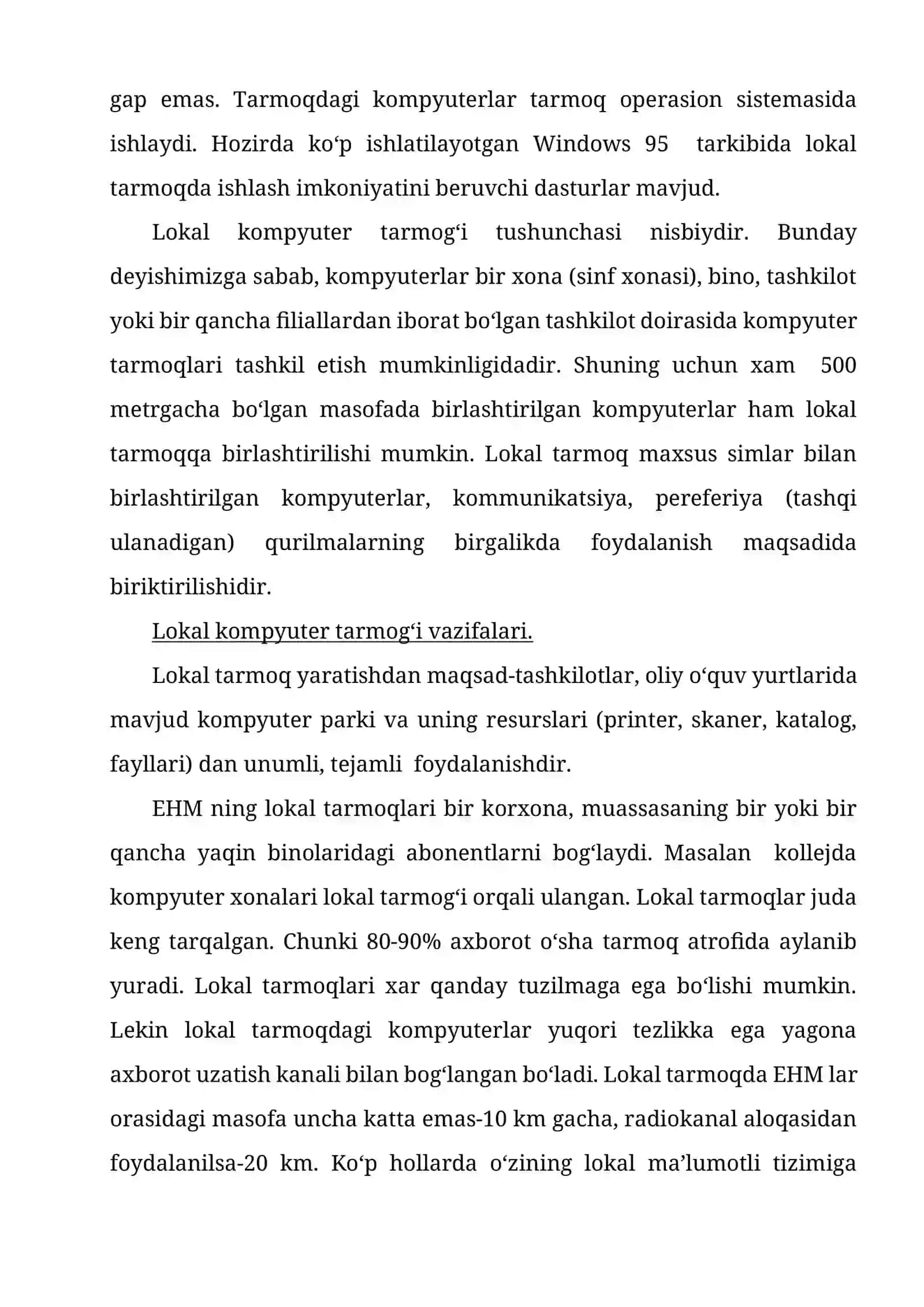 Lokal va global tarmoqlar 3