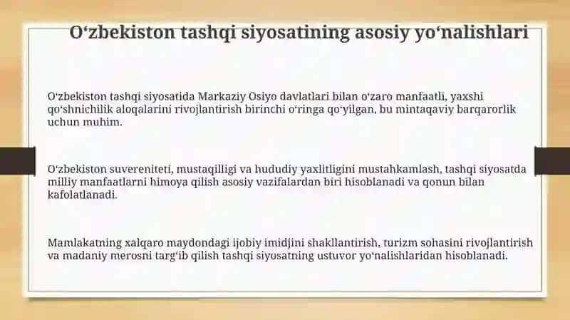 Oʻzbekiston va jahon hamjamiyati 3