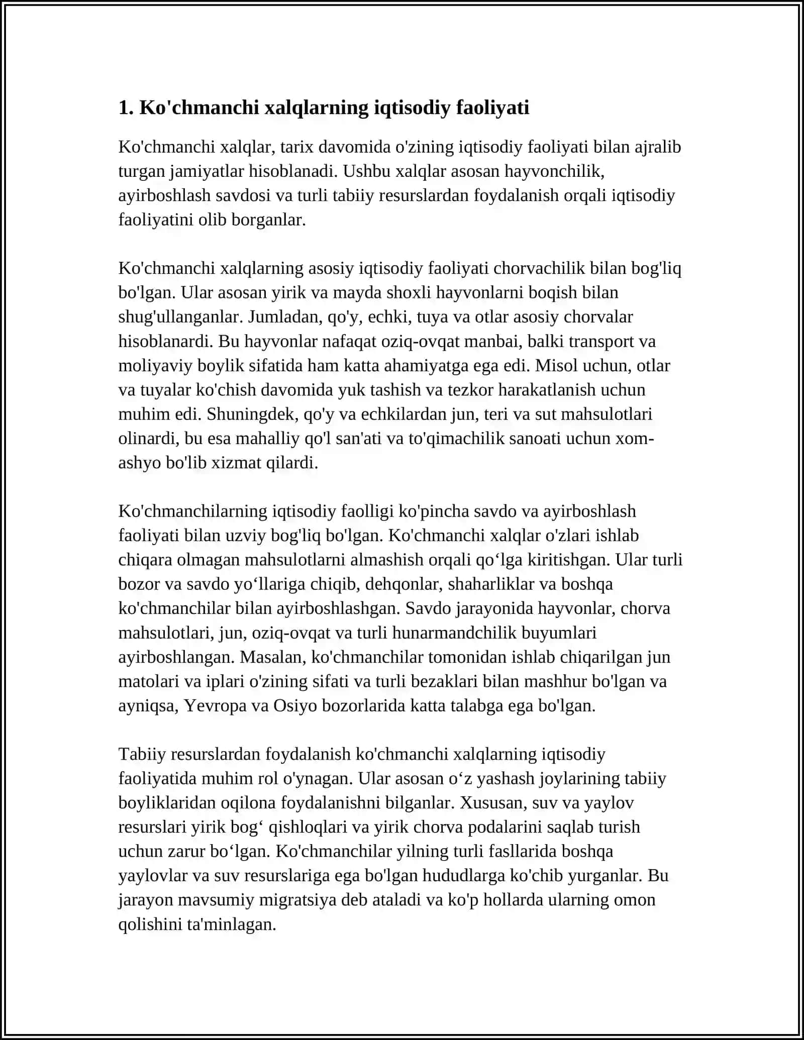 KO'CHMANCHI XALQLARNING HAYOTI 3