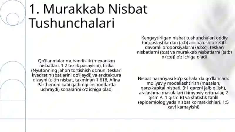 Nisbatlar nazariyasi 3