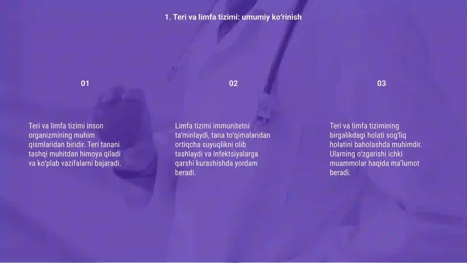Teri va limfa tizimini baholash 3