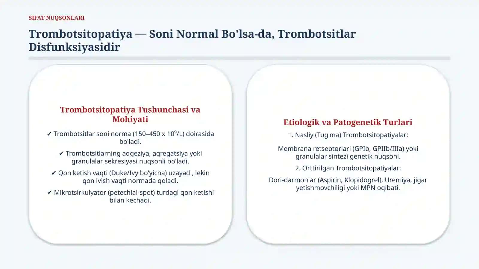Trombotsitopatiya va Trombotsitopeniyalar — 15 slaydlik taqdimot 3