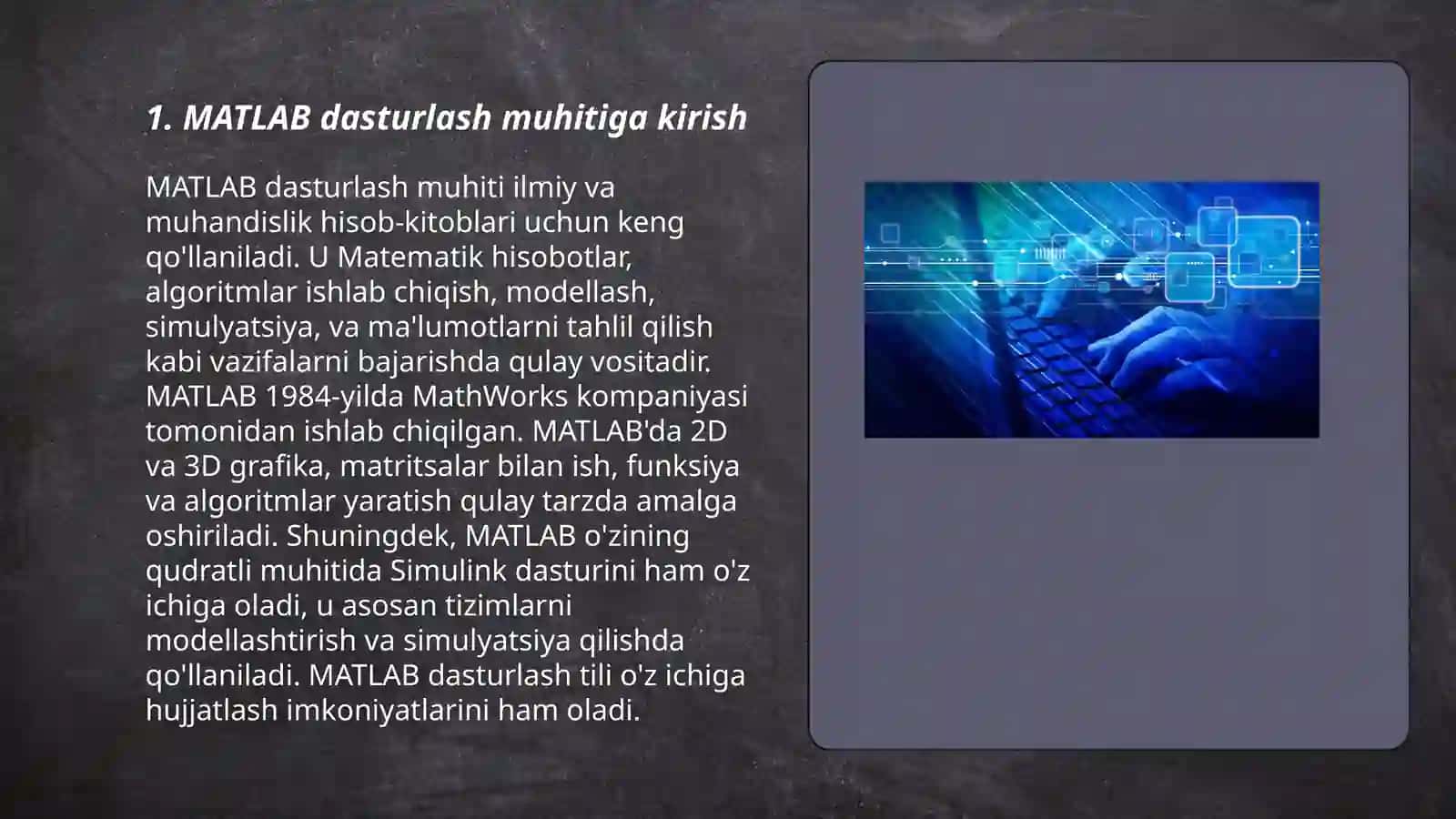 MATLAB dasturlash tiliga kirish 3