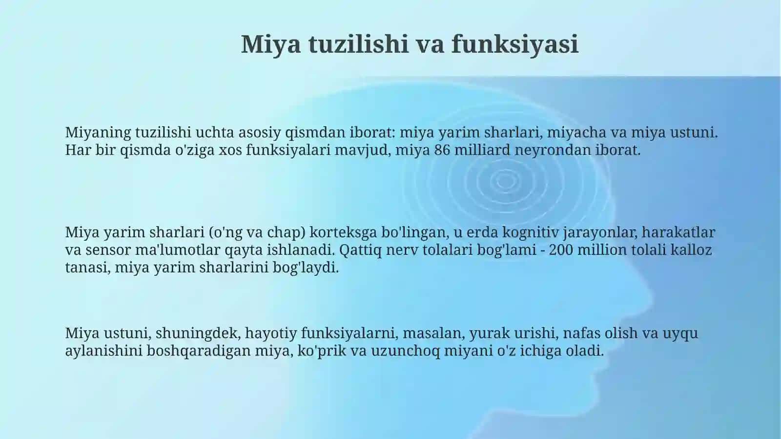 Psixik jarayonlar va miyaning o’zaro aloqadorligi 3