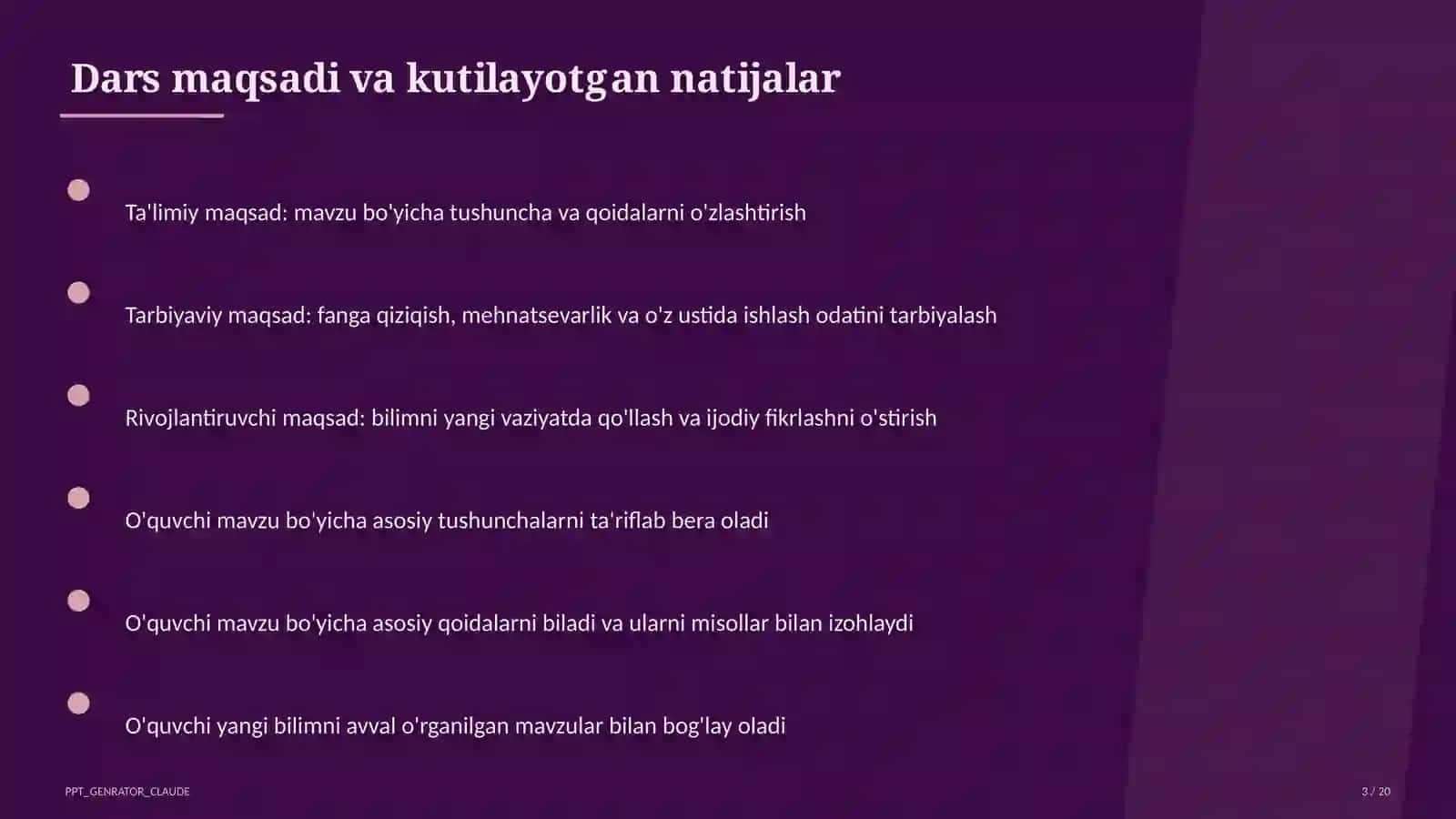 Geometriya (7– 11) — takrorlash darsi uchun 3