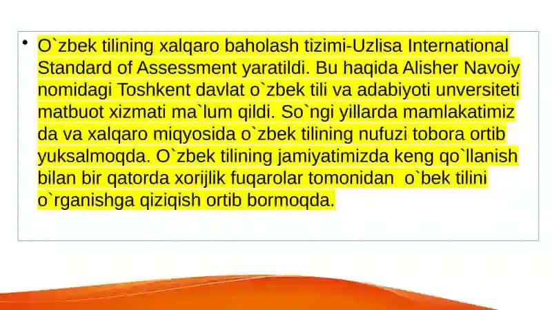 O`zbek tili va adabiyot xalqaro baholash tizimi 3