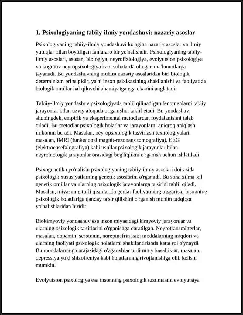 PSIXOLOGIYANING TABIIY-ILMIY ASOSLARI 3