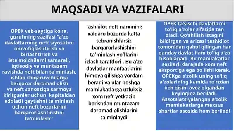 OPEC tashkiloti haqida prezentatsiya. 3