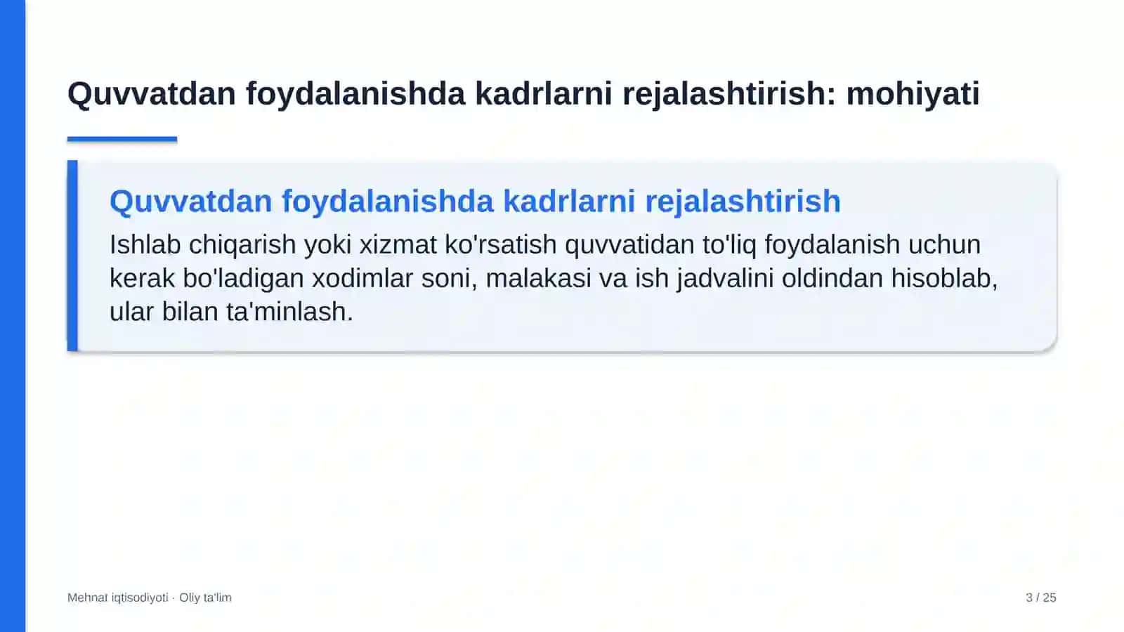 qishloq turizmida ishlab chiqarish quvvatidan kadrlar bilan foydalanishni rejalashtirish 7470 3