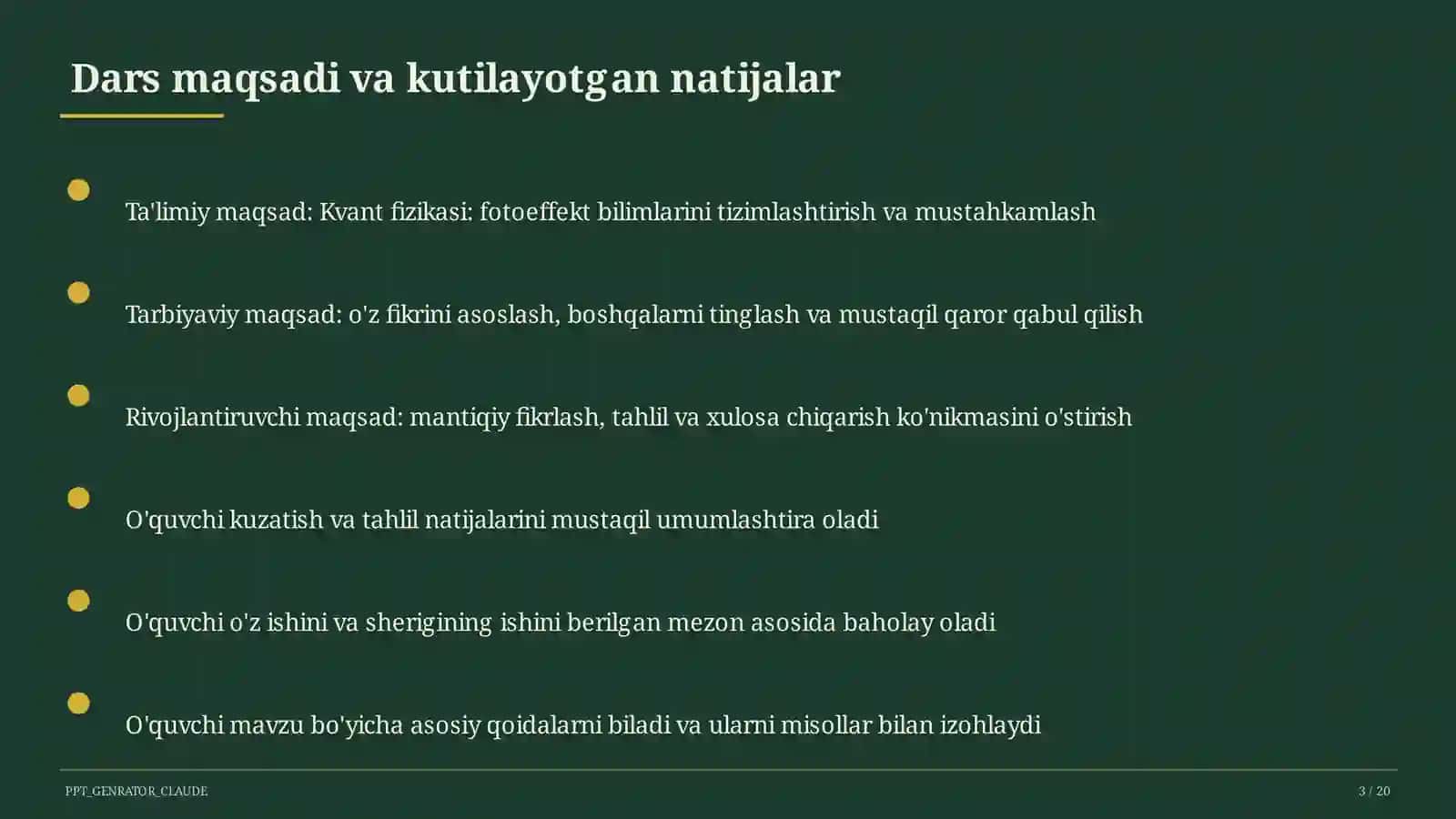Kvant fizikasi: fotoeffekt (11-sinf) 3