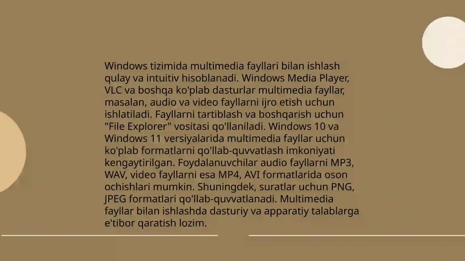 Windows multimedia imkoniyatlari 3