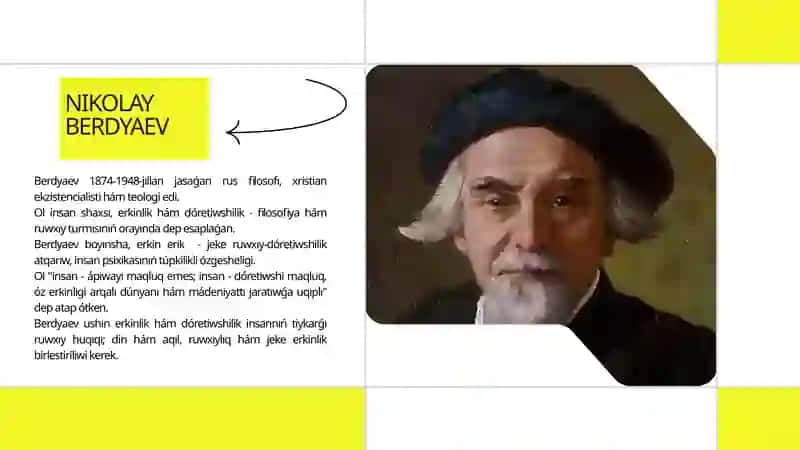 Berdyaevtiń diniy erkin pikirlew haqqındaǵı ideyaların Imam Ǵazzaliy menen salıstırıw prezentaciya 3